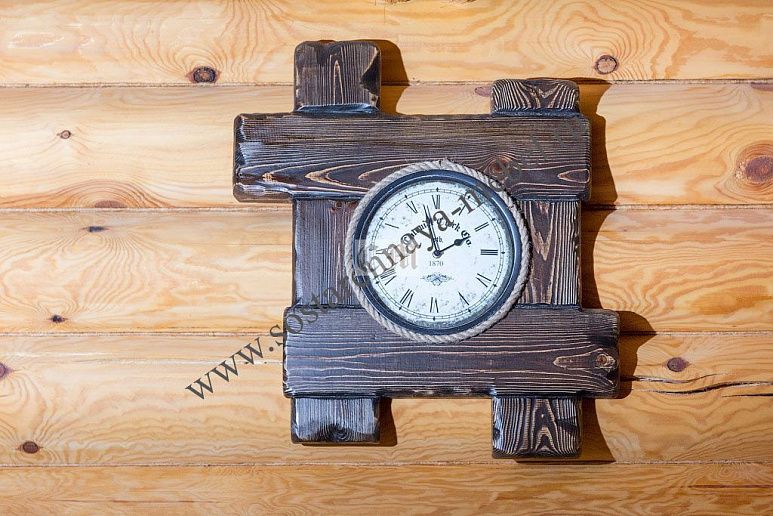 Часы из дерева ручной работы – фото