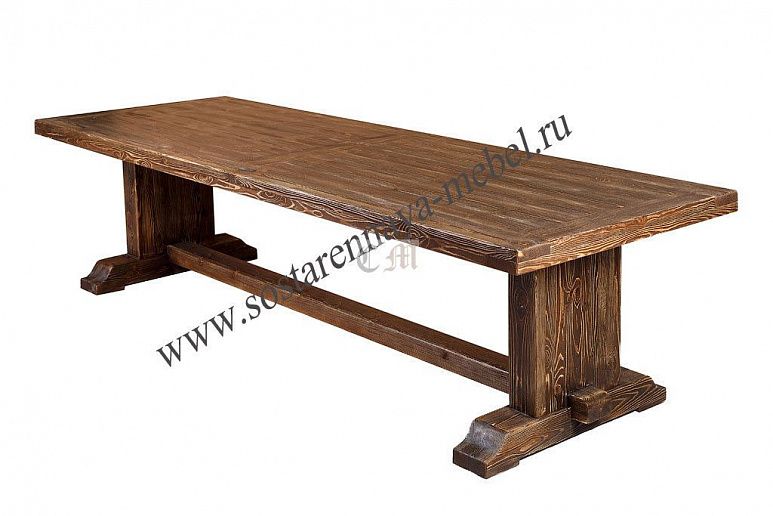 Стол обеденный из дерева ручной работы – фото