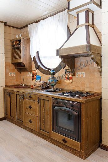 Кухня из массива дерева - Деревянные кухни из сосны